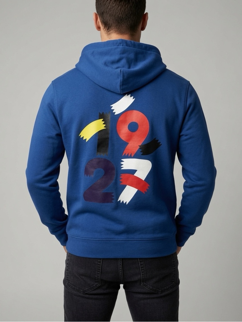Lacoste Sport 1927 Heritage Back Graphic Full Zip Hoodie Blue Red